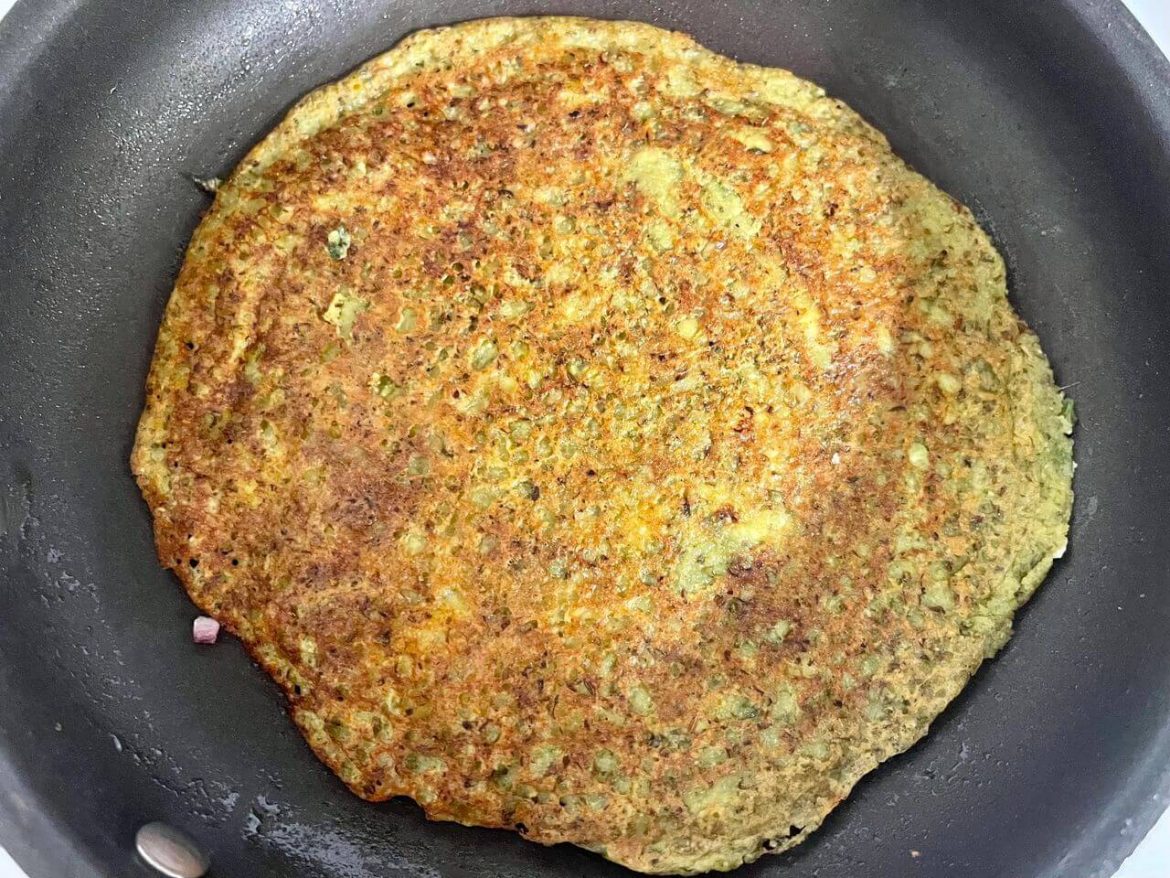Savory Mung Or Whole Green Lentils Pancakes